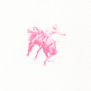 Untitled (bronc rider) Clayton Porter Art Artist Artwork Bronc Jineteada Prismacolor Drawing Pencil Paper Pink Equestrian Rodeo Cowboy Cowgirl